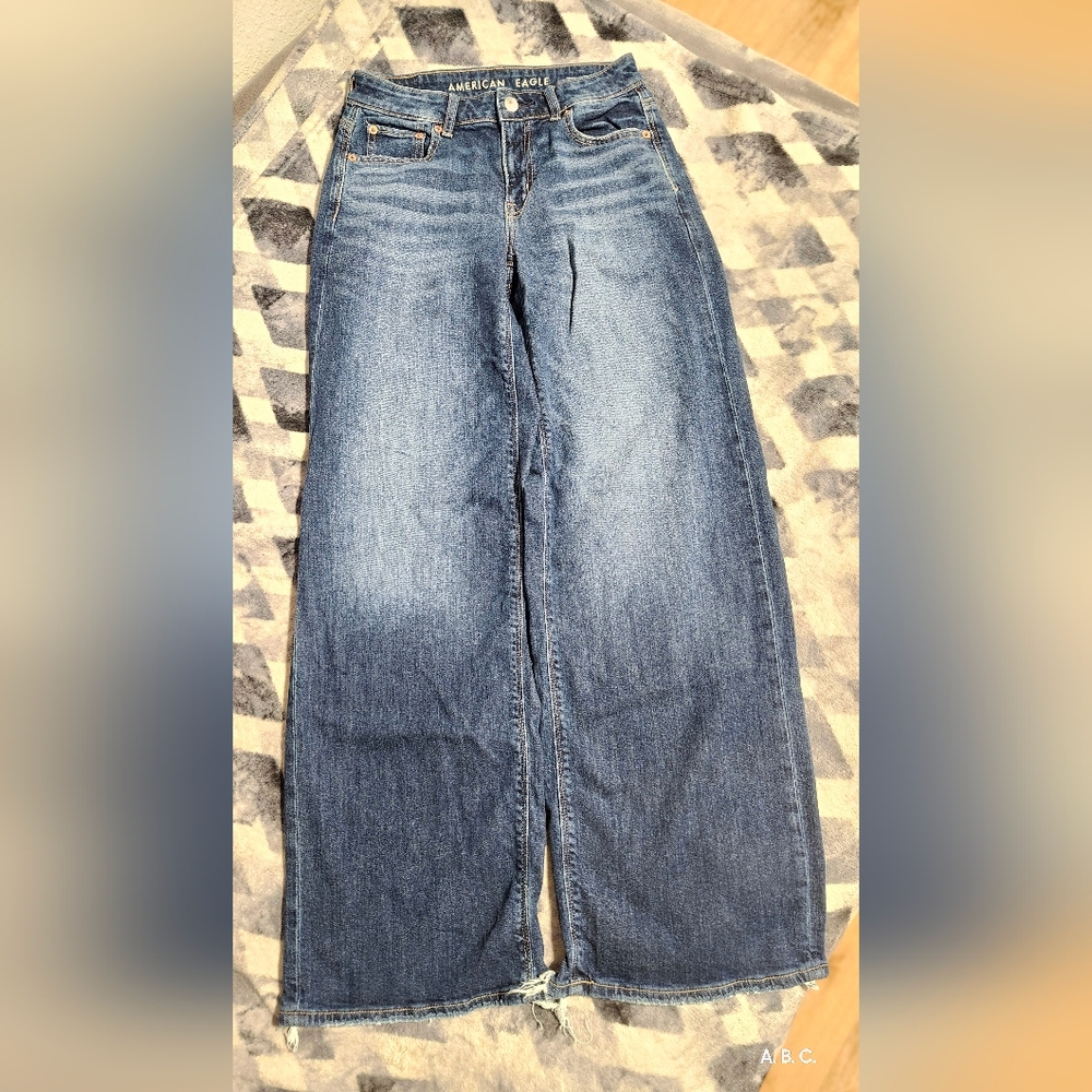 American Eagle Outfitters Dark Blue Flare Jeans little girl Size 000